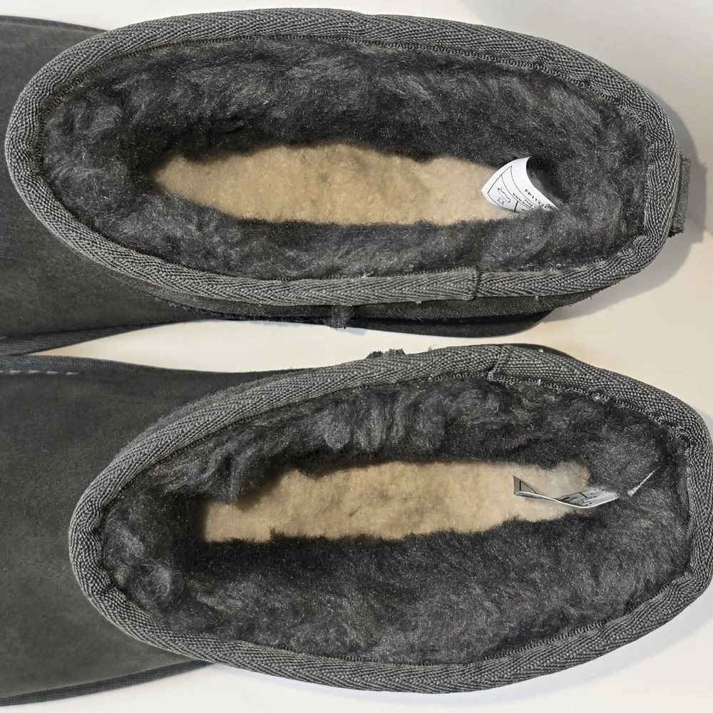 Koolaburra by UGG Koola Mini ll Suede Ankle Boots Pull On Gray Women's US 10